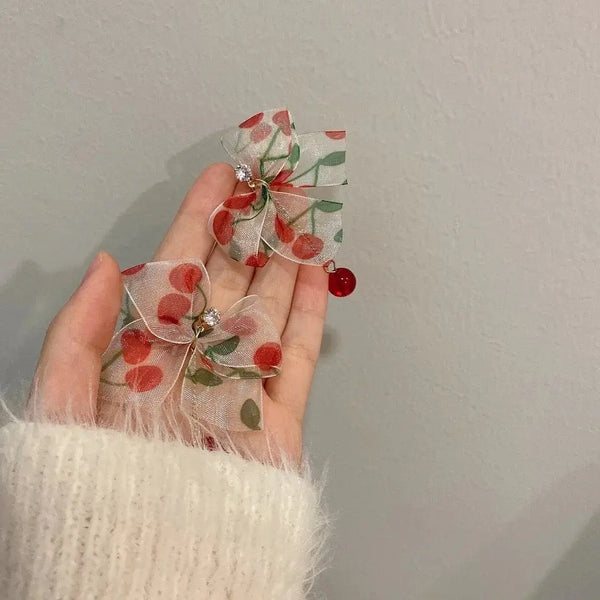 Fiyonk Vintage Kiraz Küpe