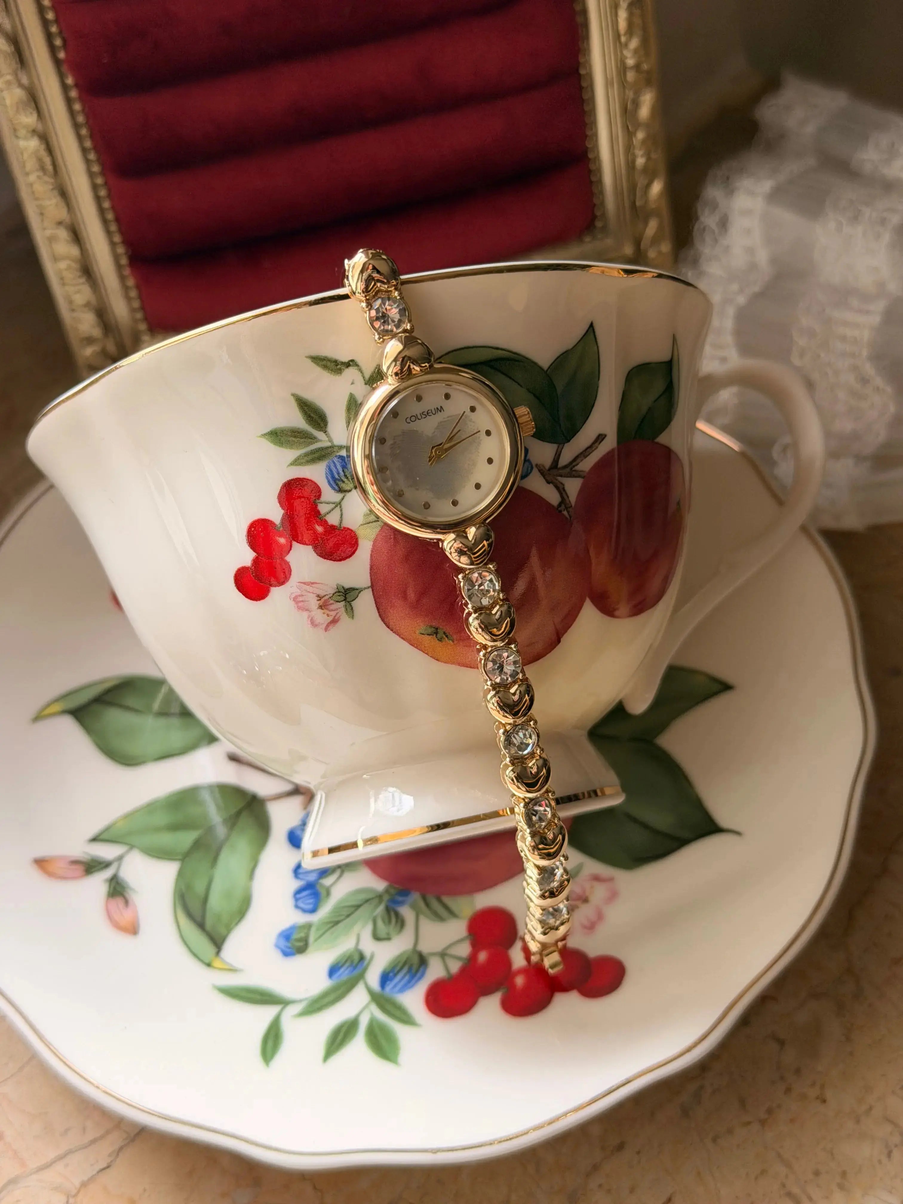 Kalp Parmak İzi Tasarım Saat Vintage Aksesuar
