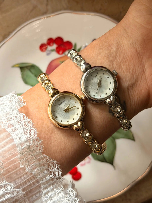 Kalp Parmak İzi Tasarım Saat Vintage Aksesuar