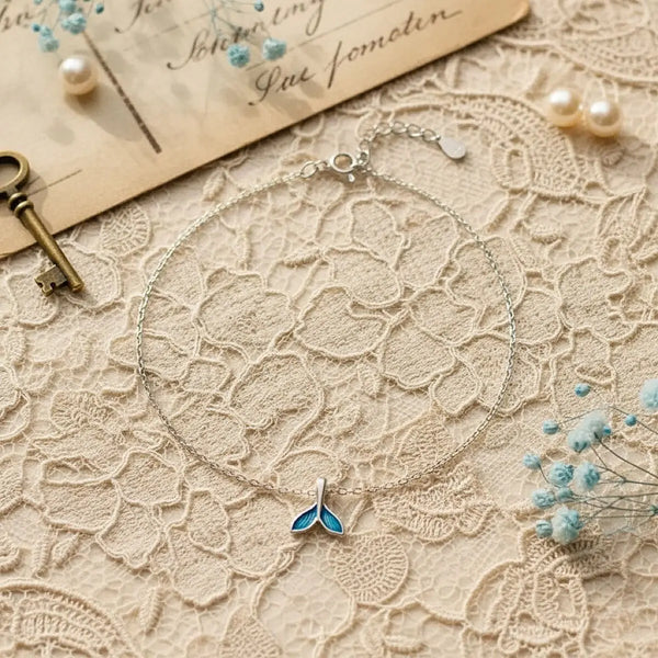 Blue Tail Gümüş Bileklik Vintage Aksesuar