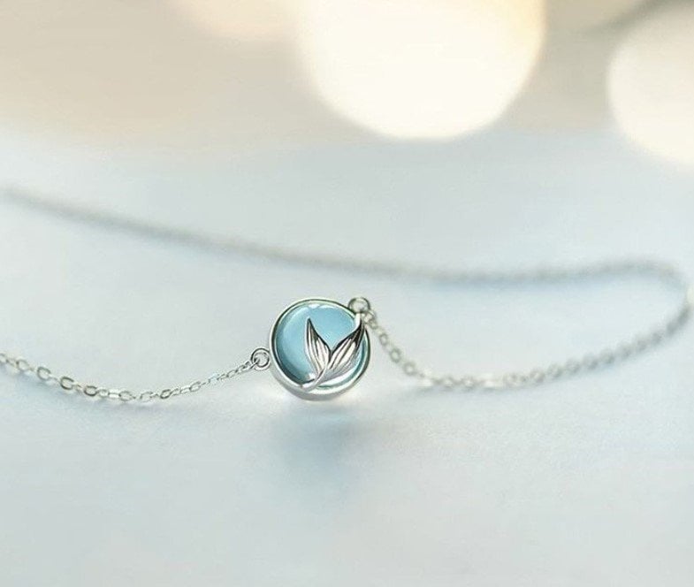 Deniz Kızı Gümüş Kolye