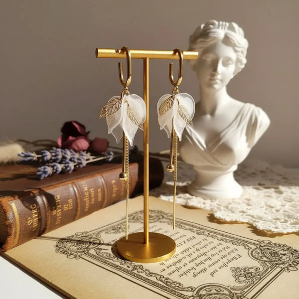 Gold Yaprak Tasarım Küpe