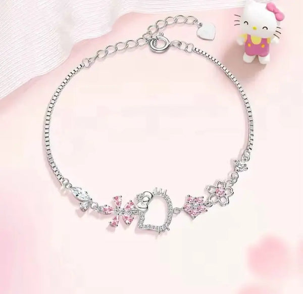 Hello Kitty Gümüş Bileklik