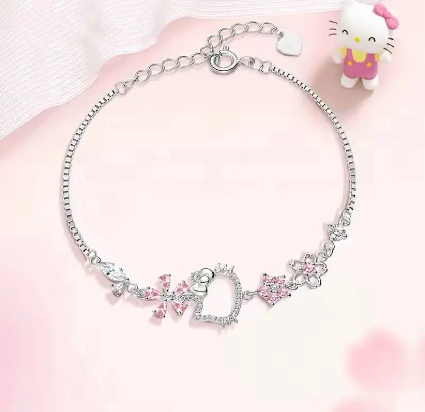 Hello Kitty Gümüş Bileklik