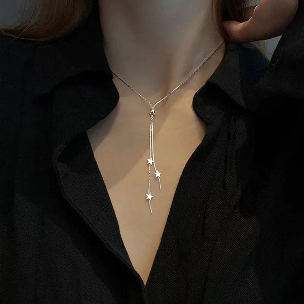 Star Retro Gümüş Kolye