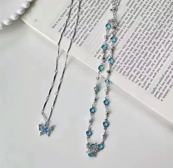 Blue Butterfly 2’li Kolye