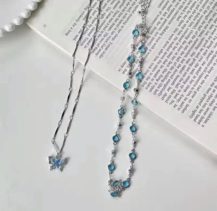 Blue Butterfly 2’li Kolye