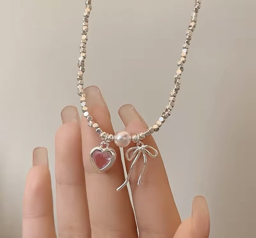 Sweet Heart Fiyonk Gümüş Kolye