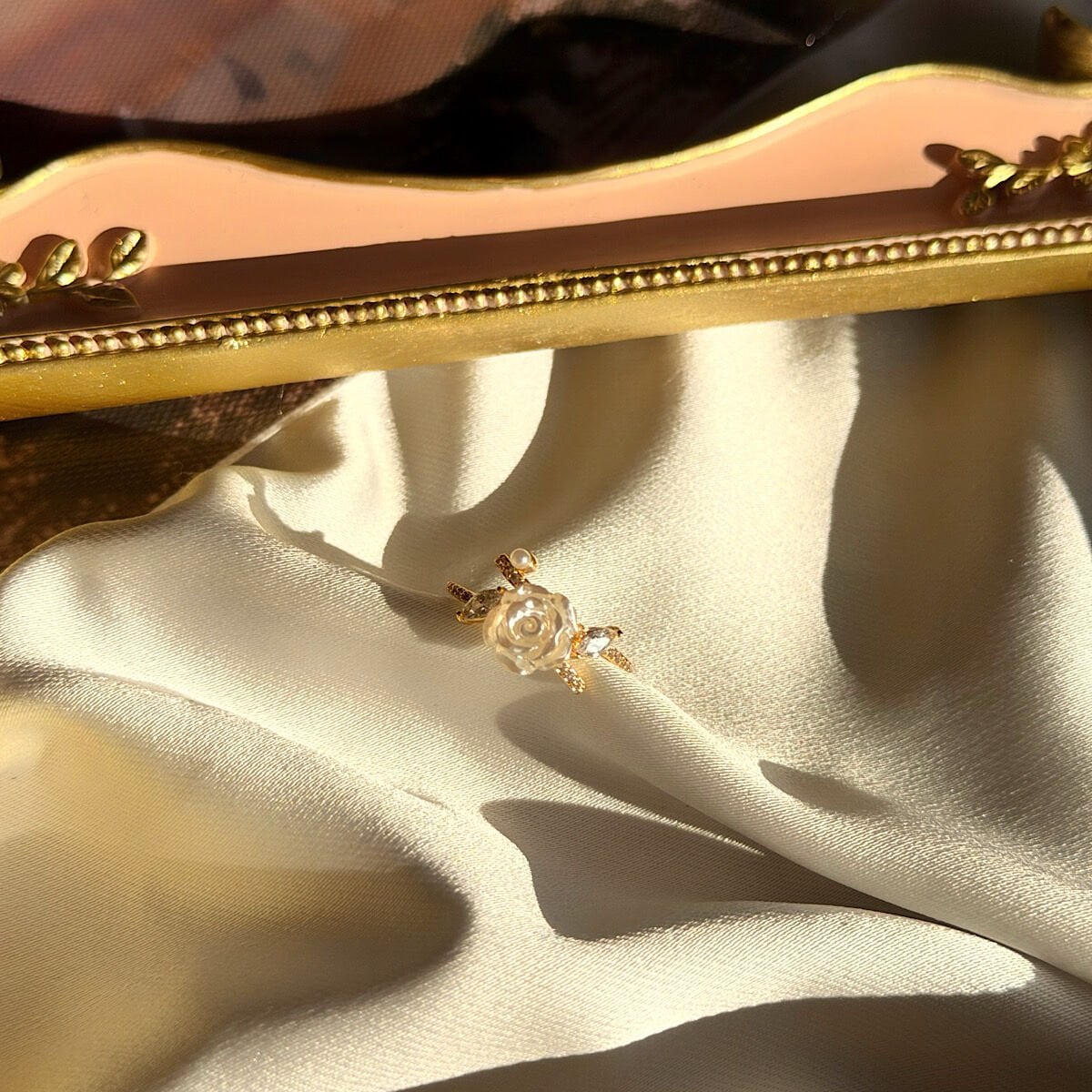 İnci Detay Vintage Gül Yüzük