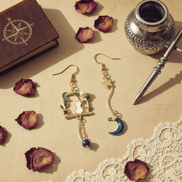 Lovely Cat Night Küpe