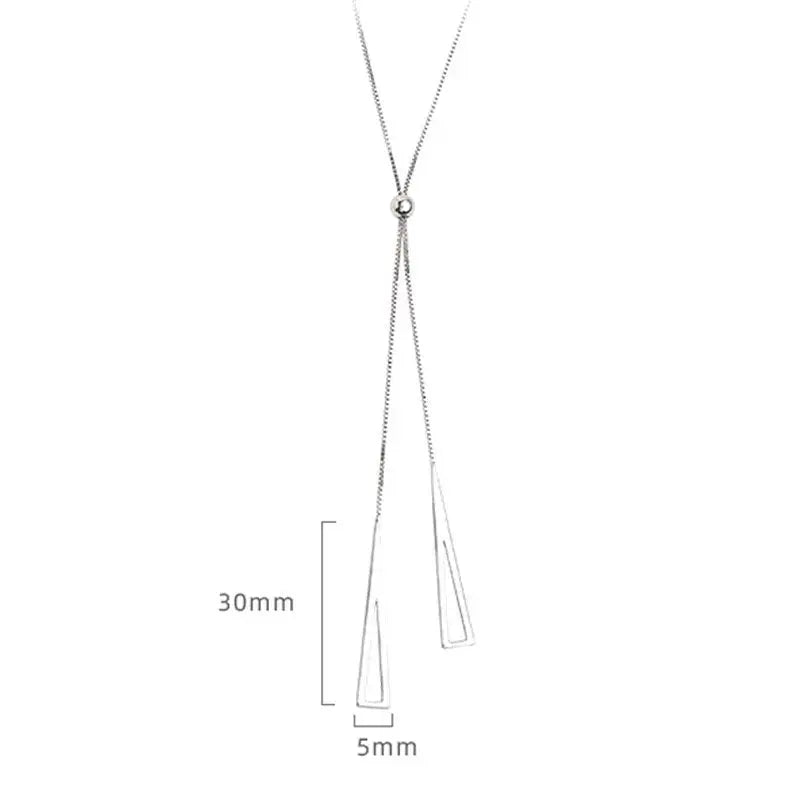 Minimalist Triangle Gümüş Kolye