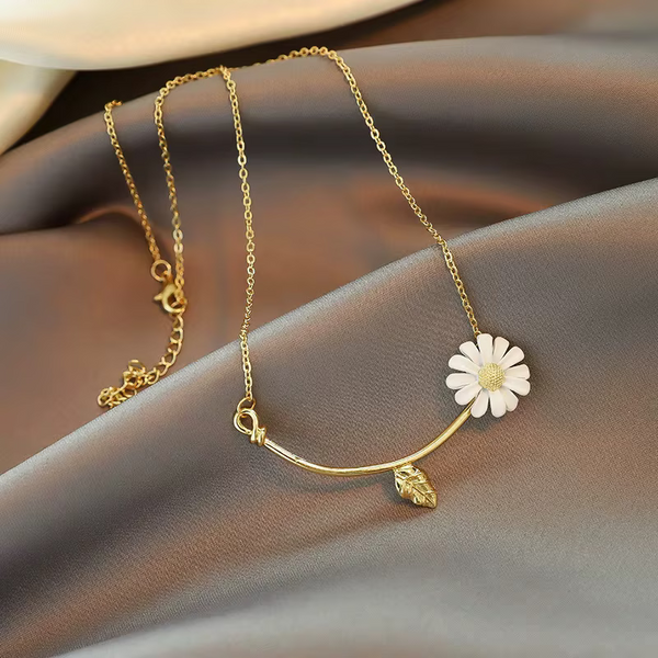 Papatya Tasarım Çelik Kolye