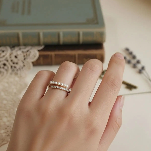 Pearl Tasarım Retro Yüzük
