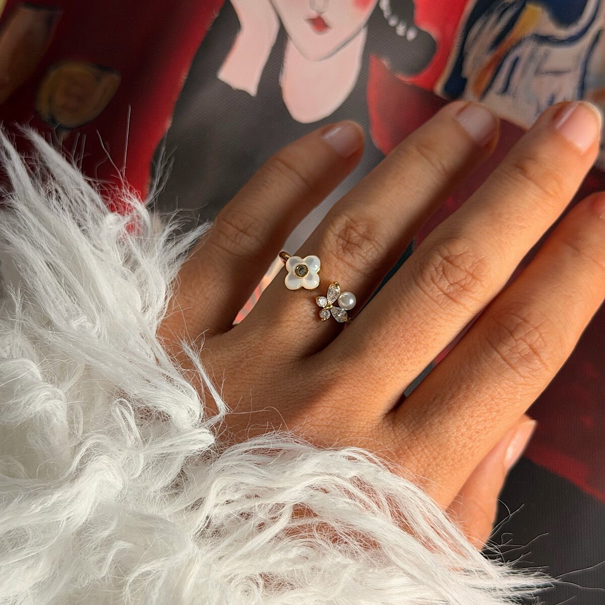 Peri Yoncası Tasarım Vintage Yüzük