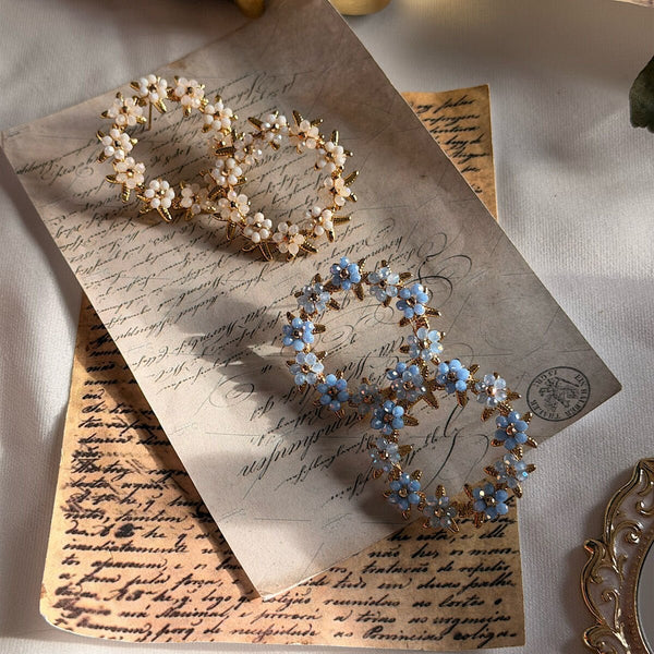 Vintage Çiçek Tasarım Küpeler