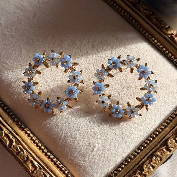 Vintage Çiçek Tasarım Küpeler