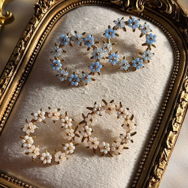 Vintage Çiçek Tasarım Küpeler