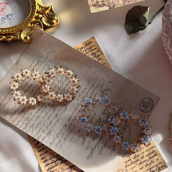 Vintage Çiçek Tasarım Küpeler