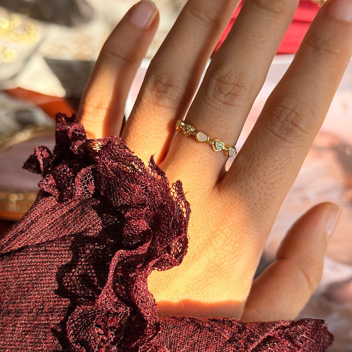 Vintage Kalp Tasarım Yüzük