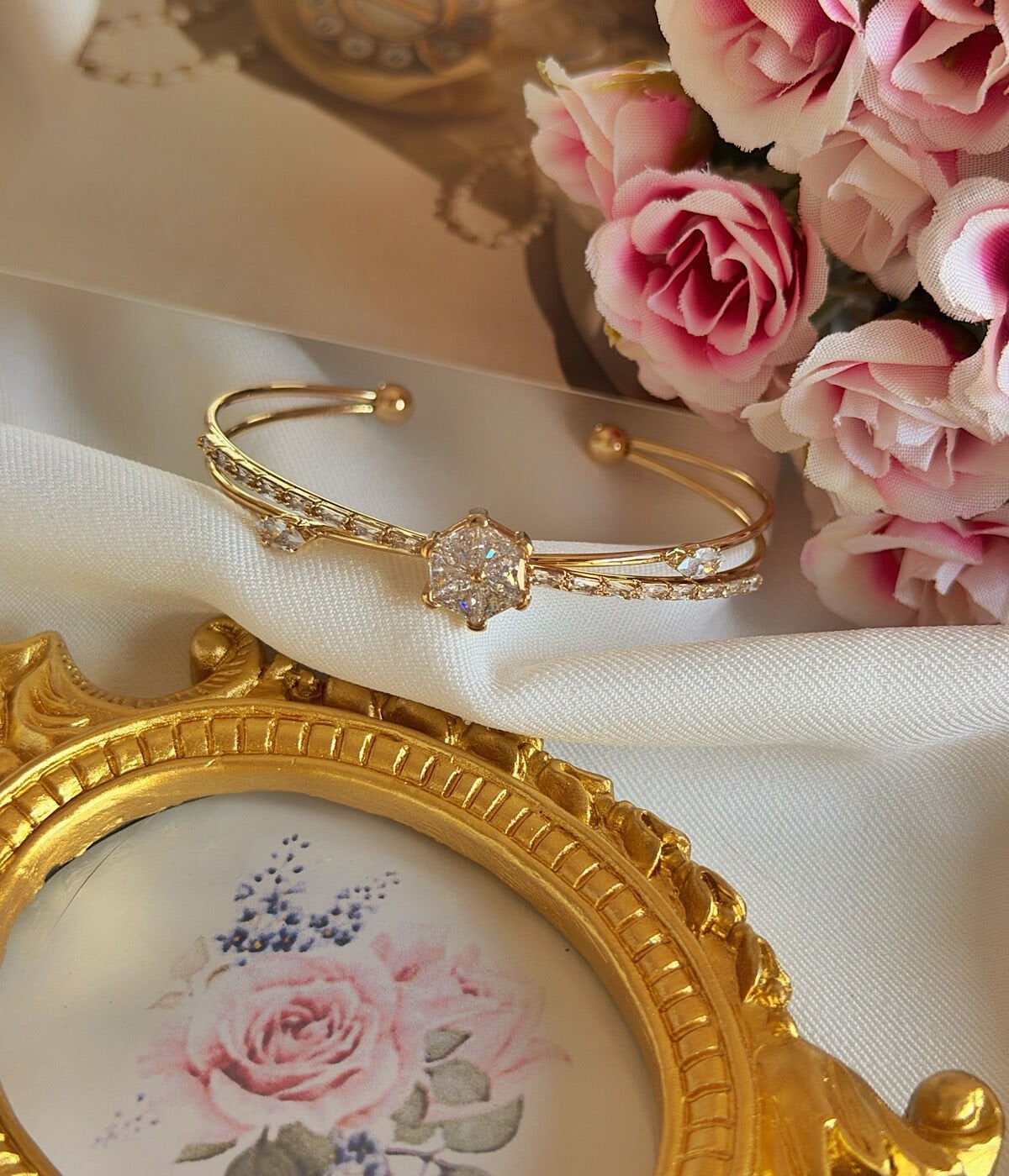 Vintage Tektaş Tasarım Kadın Halka Bileklik